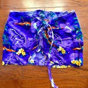 Women's Girls Koko Knot Jamaican Mini Skirt - Wrap Bikini Coverup SIze Small